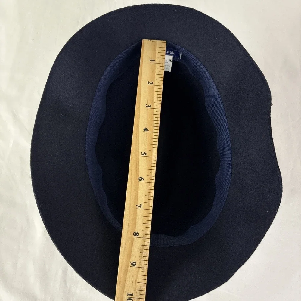 hatattack Women's Black Fedora 100% Wool Felt Hat Red Ribbon Band Classic OSFM‎